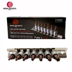 Delikli Torx Uçlu Lokma Seti 7 Parça 1/4'' (TH10,TH15,TH20,TH25,TH27,TH30,TH40)