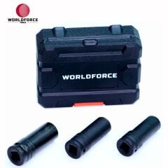 Havalı Derin Lokma Anahtar Seti 3 Parça 1/2'' 6 Köşe (17,19,21mm)