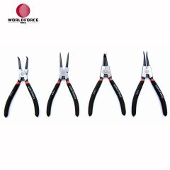 4 Parça 180 mm Segman Pense Seti İç ve Dış Segman Pense Seti S2 Çelik Profesyonel
