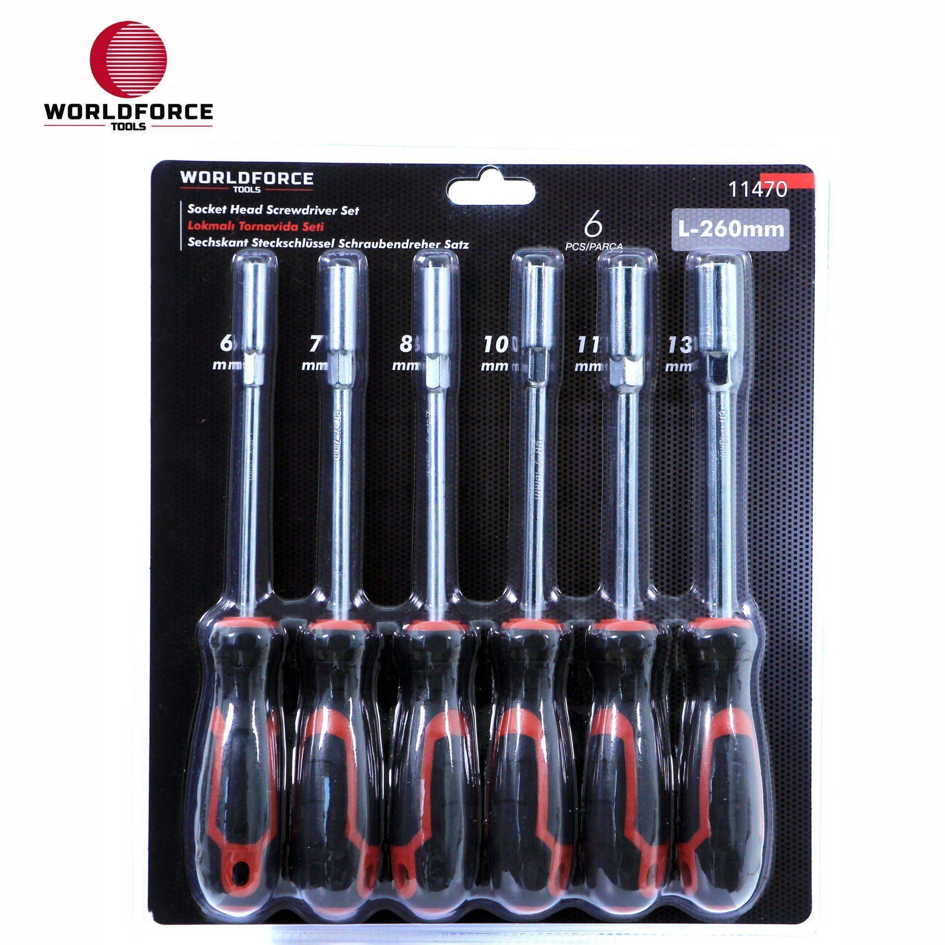 Lokmalı Tornavida Seti 6 Parça CRV (6,7,8,10,11,13mm)
