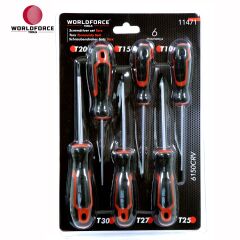 Torx Tornavida Seti 6 Parça 6150CRV (T10,T15,T20,T25,T27,T30)