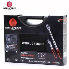 Lokma Takımı 114 Parça S-Ultra 1/4''-1/2'' Uzatmalı Cırcır