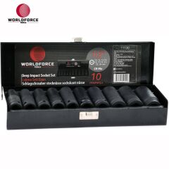 Lokma Seti Uzun 10 parça 1/2'' 6 Köşe (10,12- 15, 17, 19, 21, 22, 24mm) Metal Kutu