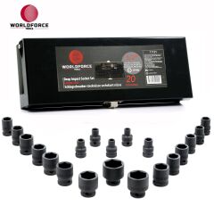 Lokma Seti 20 parça 1/2'' 6 Köşe (8- 24, 27, 30, 32mm) Metal Kutu