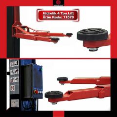 Hidrolik Lift İki Sütunlu 4 Ton 380/220V Tam Otomatik Üstten Bağlantılı