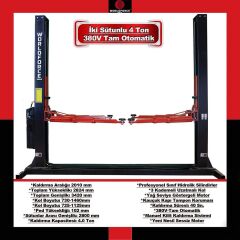 Hidrolik Lift İki Sütunlu 4 Ton 380V Tam Otomatik (3 Kol)