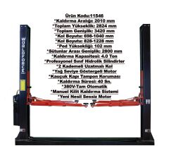 Hidrolik Lift İki Sütunlu 4 Ton 380V Tam Otomatik